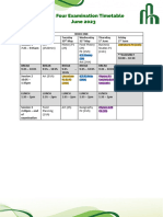 2023 June F4 Examination Timetable