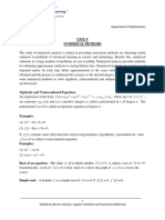 UNIT V Numerical Methods 1