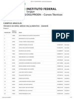 Retificação Do Resultado Do Sorteio para Contemplação de Turno Dos Cursos de Edificações, Eletrotécnica e Segurança Do Trabalho. - SUBSEQUENTE