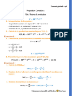 Proposition Correction TD 2 Théorie de La Production