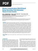 Wireless Communications With RF-Based Energy Harvesting From Information Theory To Green Systems