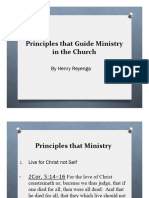 Principles That Guide Ministry in The Church