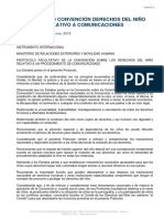 Protocolo Facultativo de La Convención Sobre Los Derechos Del Niño Relativo A Un Procedimiento de Comunicaciones