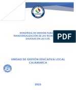 Plan de Réplica de La Estrategia - Gestion - Transversalización - Cajamarca