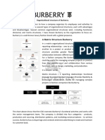 Organizational Structure of Burberry