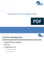 Introduction To Programming