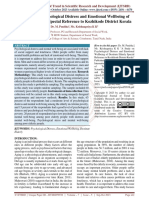 A Study On Psychological Distress and Emotional Wellbeing of Destitute Elderly Special Reference To Kozhikode District Kerala