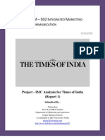 IMC Analysis For TOI - Report 1 WWW - Marketingboulevard.blogspot