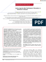 Levodopa Versus Dopamine Agonist After Subthalamic Stimulation in Parkinson's Disease