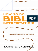 How To Do Bible Interpretation