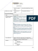 Teaching of Reading Lesson Plan