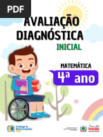 4º Ano Avaliação Diagnóstica Inicial Matemática Caderno Do Professor