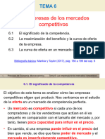 TEMA 6. Las Empresas de Los Mercados Competitivos