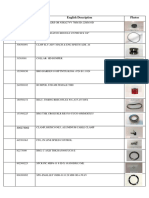 Paragon Common Parts List