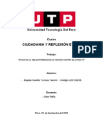 Etica en La Obligatoridad de La Vacuna Contra El Covid - Yuricza Zapata