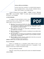 Definição e Objecto Da Ciência Económica