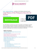 Legal Bases of The Philippine Educational System - TeacherPH