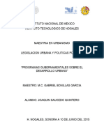 Trabajo Final Programas de Desarrollo Urbano