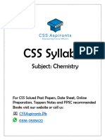 Chemistry Css Syllabus