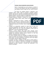 Orientação Nutricional para Pacientes Oncológicos