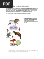 Cadenas Tróficas y Cadenas Alimentarias