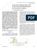 Optimizing Inventory Management With Inventory Control and Ordering Methods in The Automotive Industry