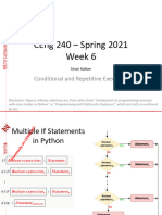 CENG240-2021 - Week6 - Examples With Conditional and Repetitive Execution