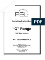 REL Q-100-E Owners Manual