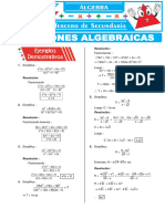 Fracciones Algebraicas para Tercer Grado de Secundaria