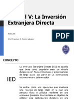 Unidad V La Inversión Extranjera Directa