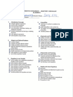 Ike Maths Checklist