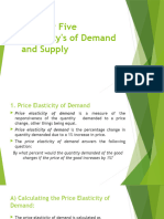 Elasticities of Demand and Supply