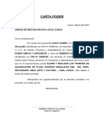 Carta Poder de Adjudicacion de Plaza Docente