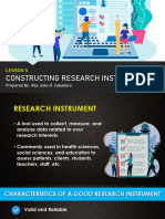 Lesson 5 - Constructing Research Instrument