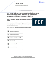 Ross2021 Key Stakeholders' Recommendations For Improving Australian News Media Reporting of People With Severe Mental Illness Voilence and Crime