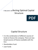 Factors Affecting Optimum Capital Structure