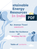 Sustainable Energy Resources in Inia