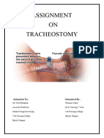 Assignment On Treacheostomy