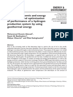 Thermo-Economic and Exergy Assessment and Optimization of Performance of A Hydrogen Production System by Using Geothermal Energy