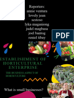 Establishments of Horticultural Enterprises