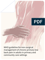 WHO Guideline For Management of Chronic Low Back Pain