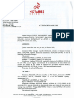 Attestation de Propriété Notarial