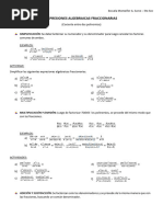 Bloque III - Expresiones Algebraicas Fraccionaria