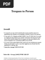 Trespass To Person