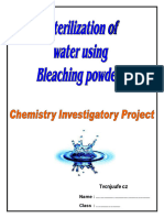 Sterilization of Water Using Bleaching Powder