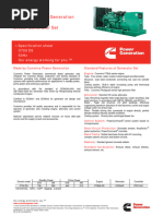 Cummins Power Generation C700 D5 Diesel Generator Set: Specification Sheet C700 D5 50Hz Our Energy Working For You.™