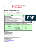 RFP 1522 Campus Streaming IPTV Services