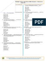 534 - Verbs Test Exercises Multiple Choice Questions With Answers Advanced Level 35