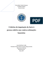 TESE - Critérios de Imputação Do Facto À Pessoa Coletiva Nas Contra-Ordenações Bancárias - Joana Sofia Bento Coelho - Março 2017