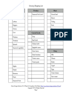 Printable Grocery List